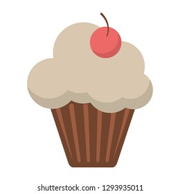 Cupcake with cherry
