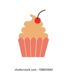 cupcake cherry and icing bakery pastry food fresh