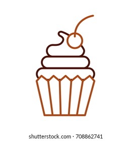 cupcake cherry and icing bakery pastry food fresh