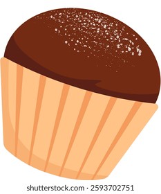 Cupcake Chocolate Bakery Vector Illustration