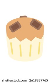 Cupcake with Chocolate Bar on Top
