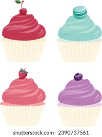 Cupcake Collection of Different Flavors