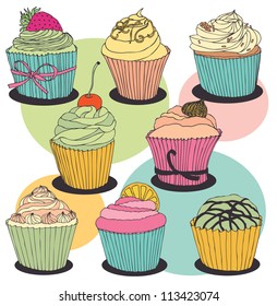 Cupcake color set