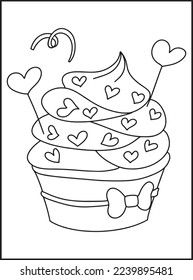 Cupcake Coloring Pages for kids