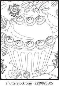 Cupcake Coloring Pages for kids