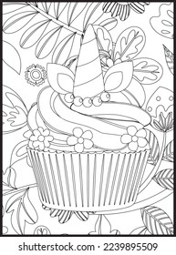 Cupcake Coloring Pages for kids