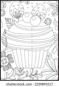 Cupcake Coloring Pages for kids