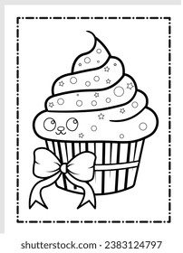Cupcake Coloring Pages Template  Design
