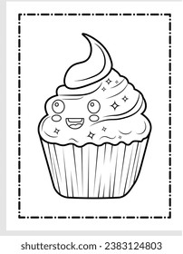 Cupcake Coloring Pages Template  Design
