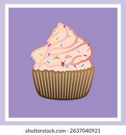 Cupcake creamy natural pastel frosting