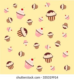 Cupcake cute pattern