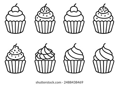 Cupcake Delight line art delight