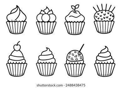 Cupcake Delight line art enchantment