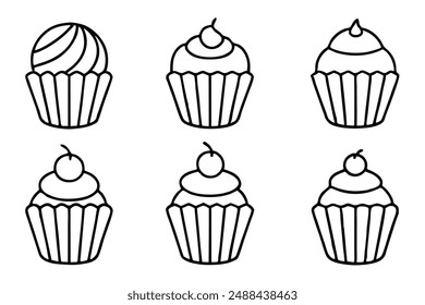 Cupcake Delight line art fascination