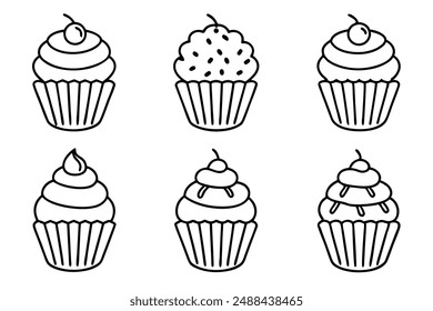 Cupcake Delight line art masterpiece