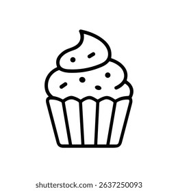 Cupcake delight with swirls and sprinkles illustration design element