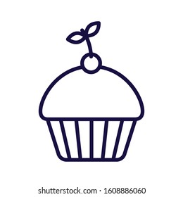 Cupcake design, Muffin dessert sweet bakery sugar pastry and food theme Vector illustration