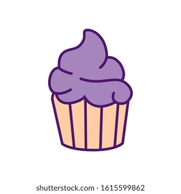 Cupcake design, Muffin dessert sweet bakery sugar pastry and food theme Vector illustration