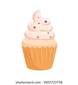 Cupcake design, Muffin dessert sweet and food theme Vector illustration