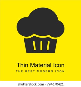 Cupcake dessert bright yellow material minimal icon or logo design