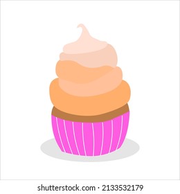 Cupcake dessert cartoon design vector illustrator