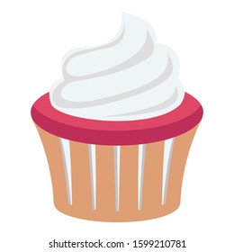
cupcake, dessert Color Vector icon which can be easily modified or edit
