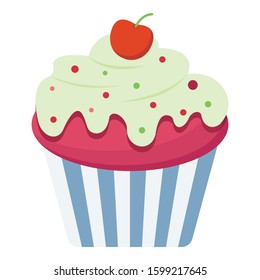 
cupcake, dessert Color Vector icon which can be easily modified or edit
