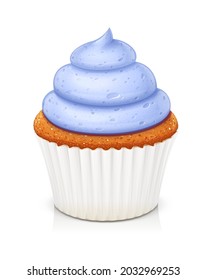 Cupcake. Dessert. Delicious baked goods. Sweet Cake. Isolated on white background. Eps10 vector illustration.