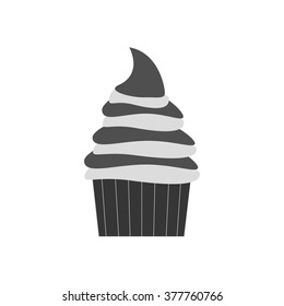 Cupcake dessert icon. Pastry. Muffin. Vector illustration
