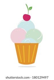 Cupcake dessert isolated design over a white background vector illustration