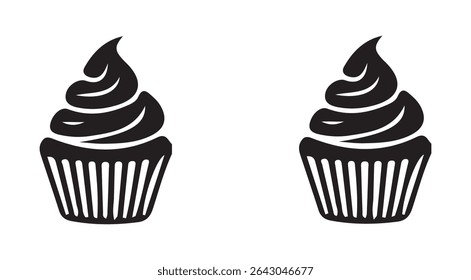 Silhueta de sobremesa de bolo de ouro para panificação ícone de design ilustração vetorial eps 10