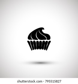 cupcake, dessert  vector icon