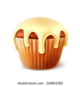 Cupcake, detailed vector