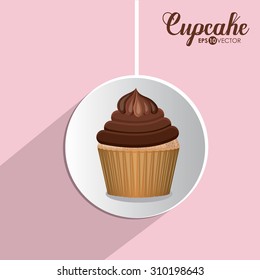 Cupcake digital design, vector illustration eps 10