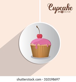 Cupcake digital design, vector illustration eps 10