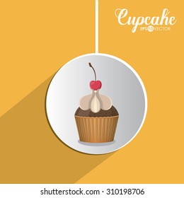 Cupcake digital design, vector illustration eps 10