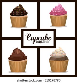 Cupcake digital design, vector illustration eps 10