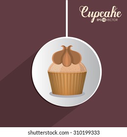 Cupcake digital design, vector illustration eps 10