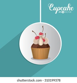 Cupcake digital design, vector illustration eps 10