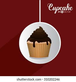 Cupcake digital design, vector illustration eps 10