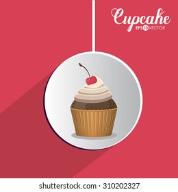 Cupcake digital design, vector illustration eps 10
