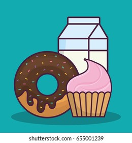 cupcake and donut icon