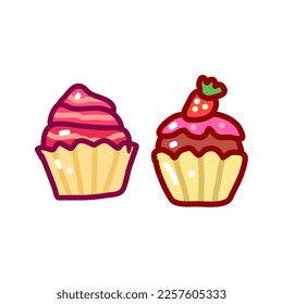 cupcake doodle. can use for sticker etc
