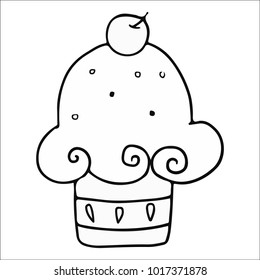 cupcake doodle coloring