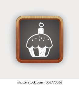 cupcake doodle drawing