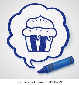 cupcake doodle drawing