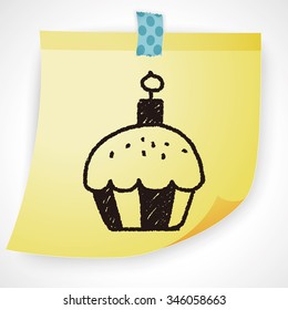 cupcake doodle drawing