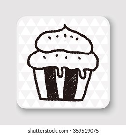 cupcake doodle drawing