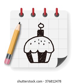 cupcake doodle drawing