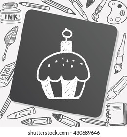 cupcake doodle drawing
